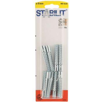 UNIVERSALPLUGG STABILIT METALL 8X60 10-PACK