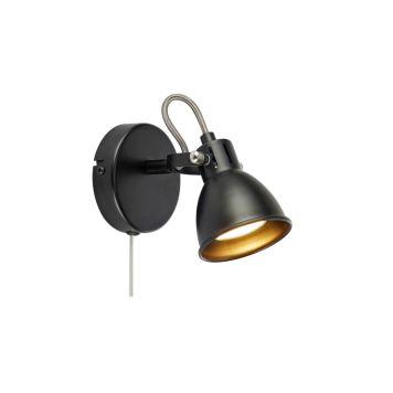 VÄGGLAMPA MARKSLÖJD MION SVART                   