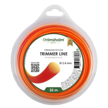 TRIMMERTRÅD RUND ORANGE 2.4MM 35M