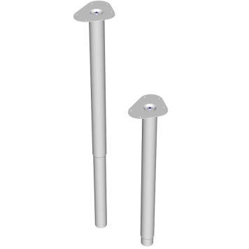 MÖBELBEN ELEMENT TELESKOP Ø50 600-900MM                      