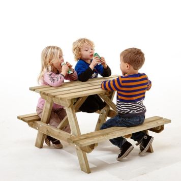 TRÄDGÅRDSMÖBEL NORDIC PLAY  BORD/BÄNKSET BARN 57,5X91X89CM TRÄ                               