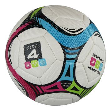 FOTBOLL SPORTME HYBRID TECH STORLEK 4 TURKOS/GRÖN/ROSA/VIT