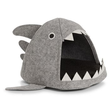 KATTKORG SHARK 45X38X34CM GRÅ 