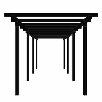 PERGOLA PLUS CUBIC DUBBEL 3 MODULER SVART