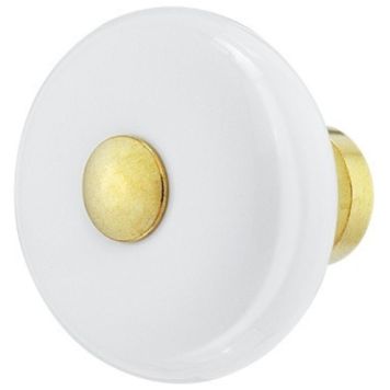 KNOPP 25MM PORSLIN VIT