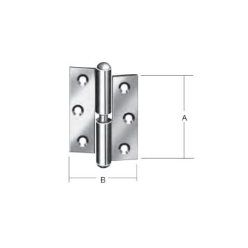 GÅNGJÄRN VORMANN ROSTFRITT VÄNSTER/HÖGER 40X50MM