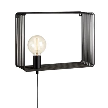 VÄGGLAMPA MARKSLÖJD SHELF SVART