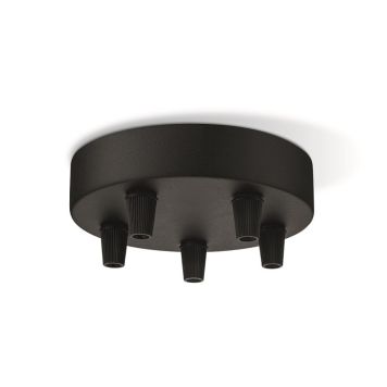 TAKLAMPSFÄSTE HOME SWEET HOME RUND SVART 5 FÄSTEN