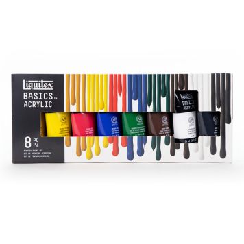 AKRYLFÄRG LIQUITEX BASICS AKRYLFÄRGSSET 8 FÄRGER