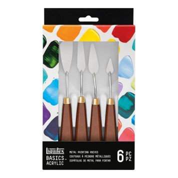 MÅLARKNIV LIQUITEX PALETT SET MED 6 FÄRGSPATLAR