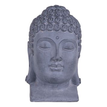 TRÄDGÅRDSDEKORATION BUDDAH MÖRKGRÅ