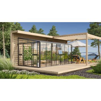 VÄXTHUS VITAVIA HELENA 8600 ALU/GLAS/POLY SVART 11,9M²                                    