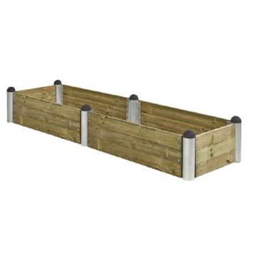 PLANTERINGSLÅDA PLUS PIPE TRYCKIMPREGNERAD 240X80X36 CM