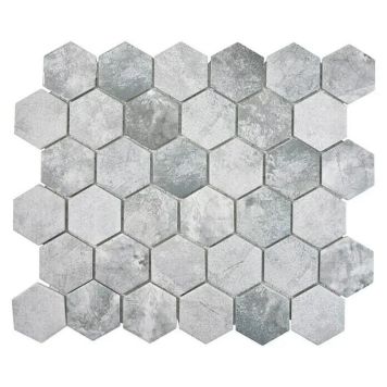 MOSAIK CURIO HEXAGON GRÅ MATT PRIS PER ARK