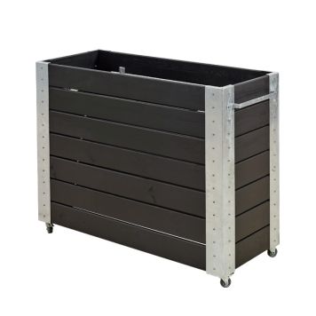 PLANTERINGSLÅDA PLUS CUBIC SVART 120X50X95 CM