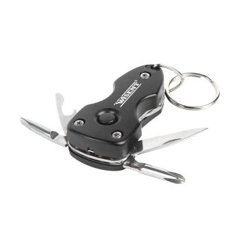 MULTIKNIV WISENT 5-IN-1 NYCKELRING MED LED LAMPA