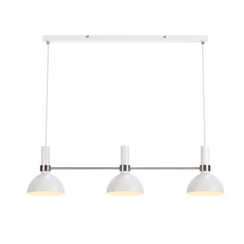 TAKLAMPA MARKSLÖJD LARRY VIT/STÅL 