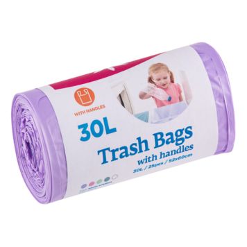 PLASTPÅSE LILA 30L 25ST