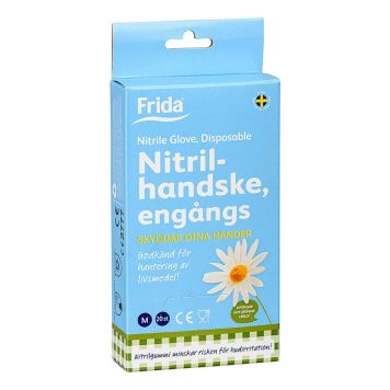 NITRILHANDSKAR FRIDA ENGÅNGSHANDSKE M 20-PACK
