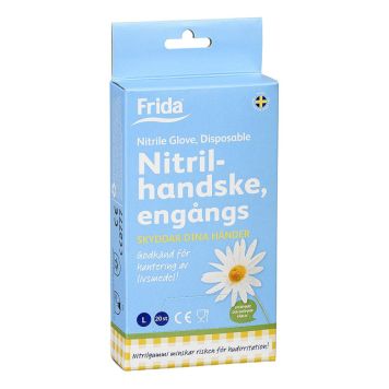 NITRILHANDSKAR FRIDA ENGÅNGSHANDSKE L 20-PACK