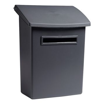 POSTLÅDA HABO 555 PLAST MÖRKGRÅ