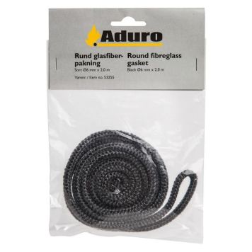 GLASFIBERPACKNING ADURO RUND Ø6MMX2M SVART 