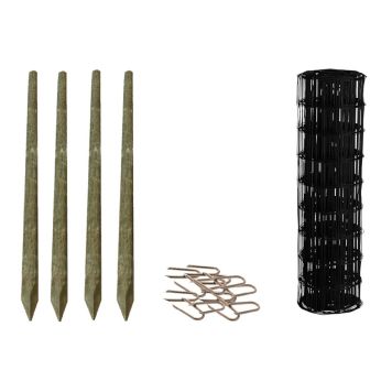 STÄNGSELPAKET HORTUS SVART 5X10X80 75M