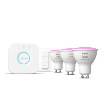 	STARTPAKET PHILIPS HUE SPOT GU10 MED STRÖMBRYTARE 3-PACK