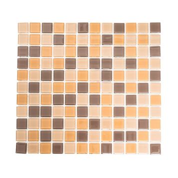 KRISTALLMOSAIK MIX BRUN 2,5X2,5X0,4CM PR                             