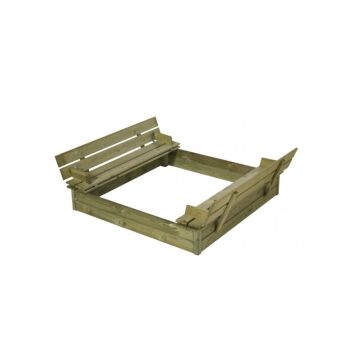 SANDLÅDA M/LOCK TRYKT. 120X120 CM