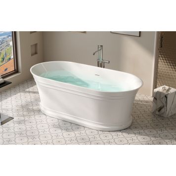 BADKAR NORTIQ CLODIA FRISTÅENDE VIT 150CM 