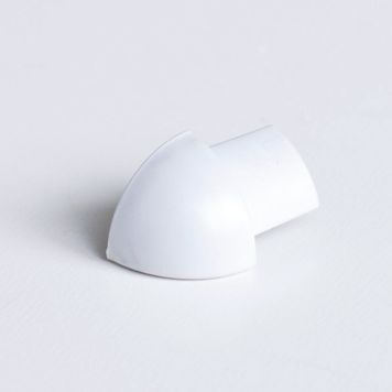 TREVÄGSHÖRN RUNDAT UTVÄNDIGT VIT PLAST 8 MM 4-PACK