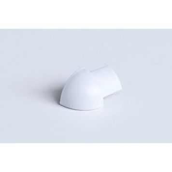 TREVÄGSHÖRN RUNDAT UTVÄNDIGT VIT PLAST 12 MM 4-PACK