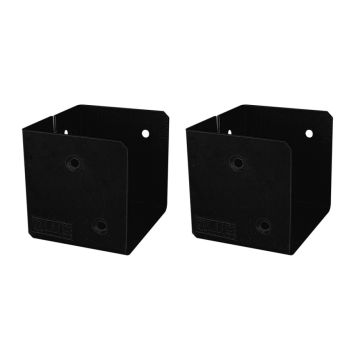 BALKBESLAG PLUS CUBIC 90X90MM SVART 2-PACK