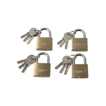 HÄNGLÅS STABILIT 40MM 4-PACK