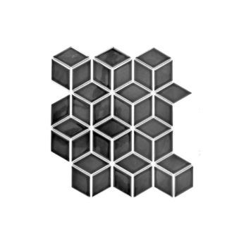 MOSAIK CUBE 3D BLACK 26,6X30,5CM PRIS PER ARK