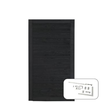 GRIND PLUS PLANK ENKEL MED BESLAG 100X163CM SVART