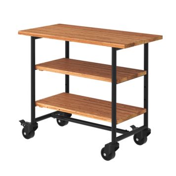 GRILLBORD PLUS URBAN MED 2 HYLLOR 100X50X90CM BRUN