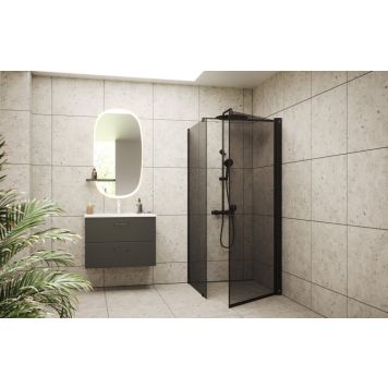 DUSCHHÖRNA VAL FAST VÄGG/RAK DÖRR 80X90CM