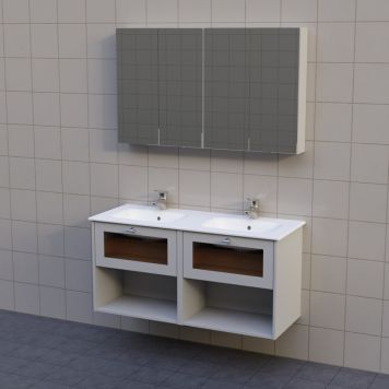 BADRUMSMÖBEL AURA BOX PORSLIN DUBBEL 120CM