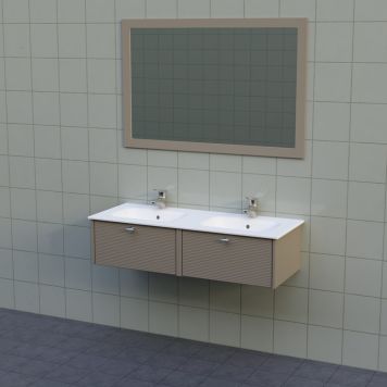 BADRUMSMÖBEL AURA LÅG PORSLIN DUBBEL 120CM