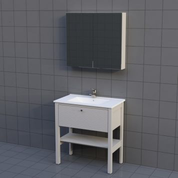 BADRUMSMÖBEL CAMARGUE FORS HÖG LÅDA HYLLA 80CM