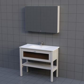 BADRUMSMÖBEL CAMARGUE FORS HÖG LÅDA HYLLA 100CM