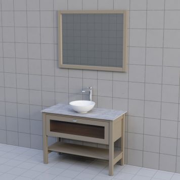 BADRUMSMÖBEL CAMARGUE FORS LÅG LÅDA HYLLA 100CM