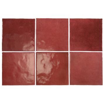 KAKEL TENFORS CREATIVA 15X15CM BURGUNDY BLANK 1M²/KRT