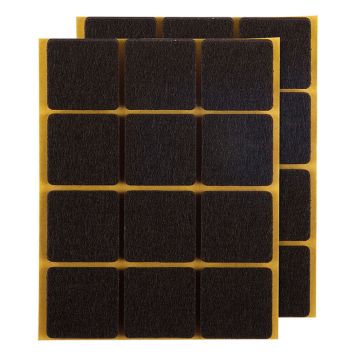 FILTTASSAR SJÄLVHÄF. BRUN 25X25, 24 ST.