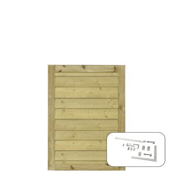 GRIND PLUS KLINK ENKEL MED BESLAG 100X125CM TRYCKIMPREGNERAD