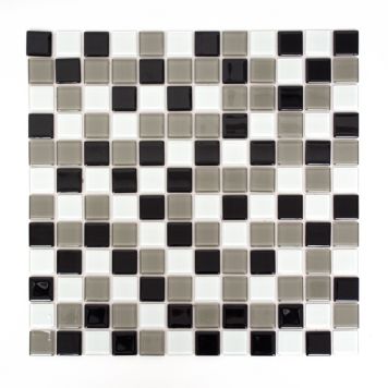 MOSAIK SJÄLVHÄFTANDE BRUN/VIT/SVART 30X30CM PRIS PER ARK
