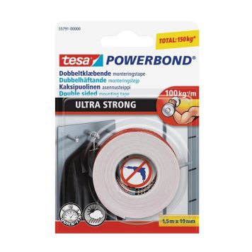 DUBBELHÄFTANDE MONTERINGSTEJP TESA POWERBOND ULTRA STRONG 1