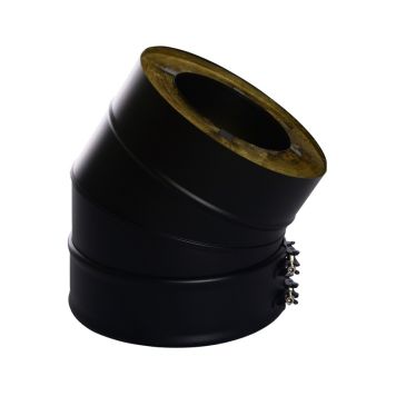 SKORSTENSBÖJ ADURO ISOLERAD 30° Ø150MM SVART